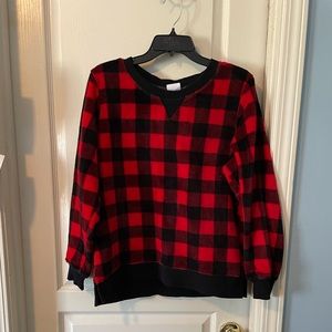 Red and black sweater